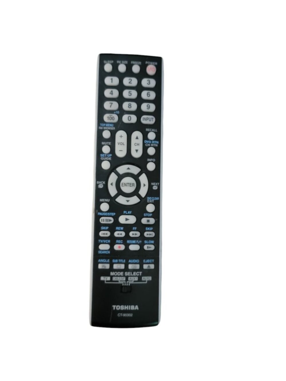 Genuine Toshiba LCD LED TV Remote Control CT-90302 Tested and Works